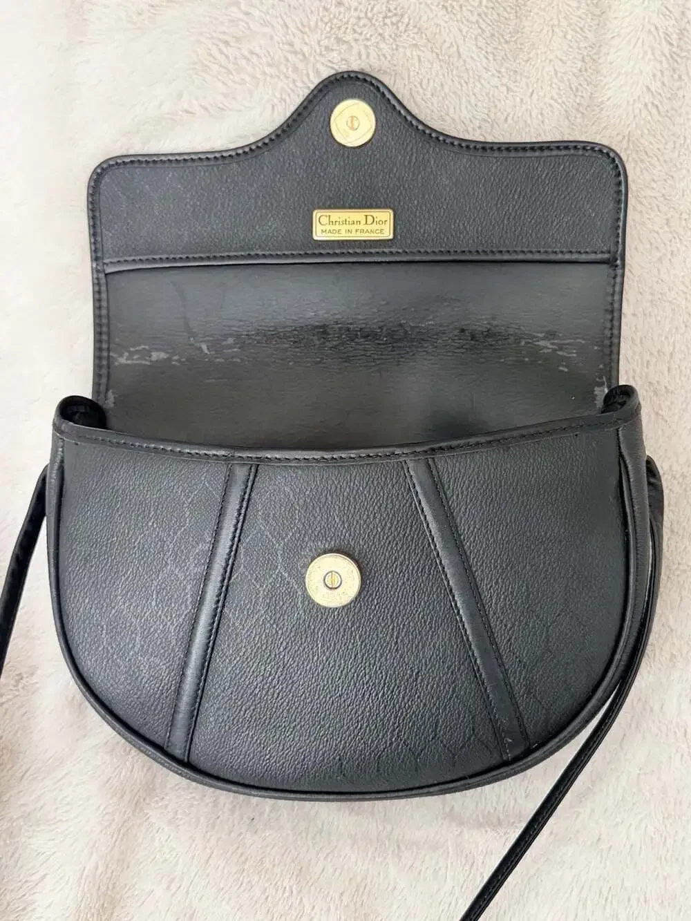Christian Dior Honeycomb Vintage - Black Crossbody Bags, Handbags - CHR502619 - Picture 7 of 10